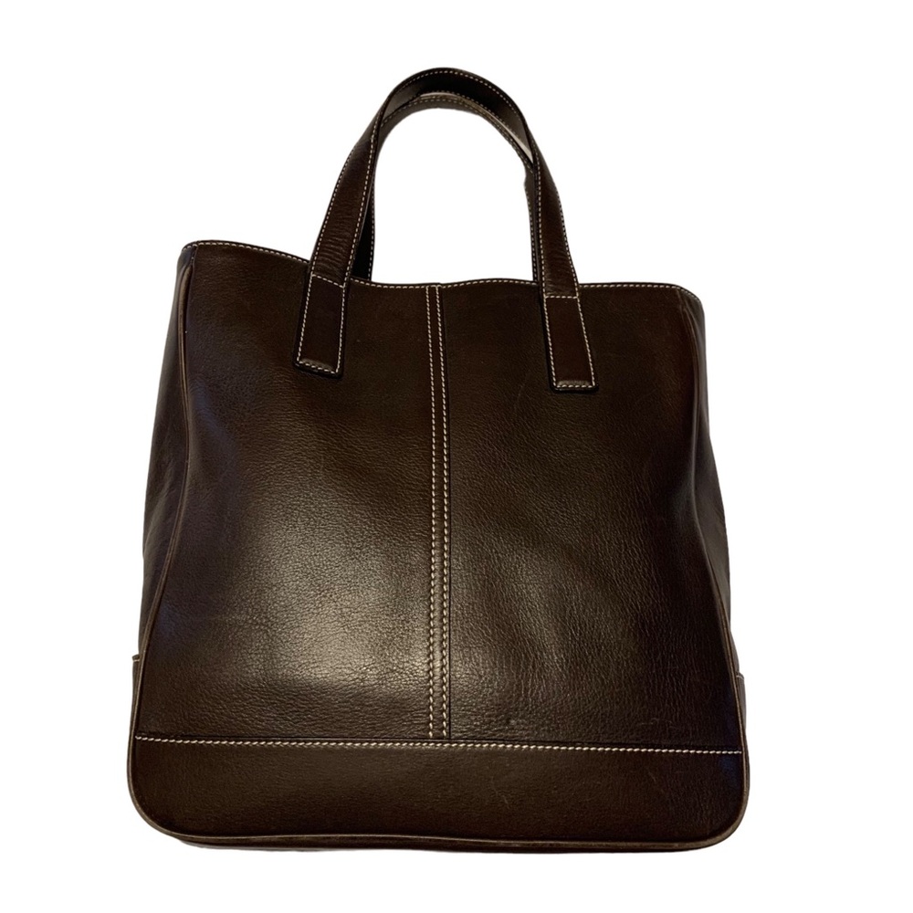 Vtg COACH 7787 Dark Brown Hamptons HandBag Tote